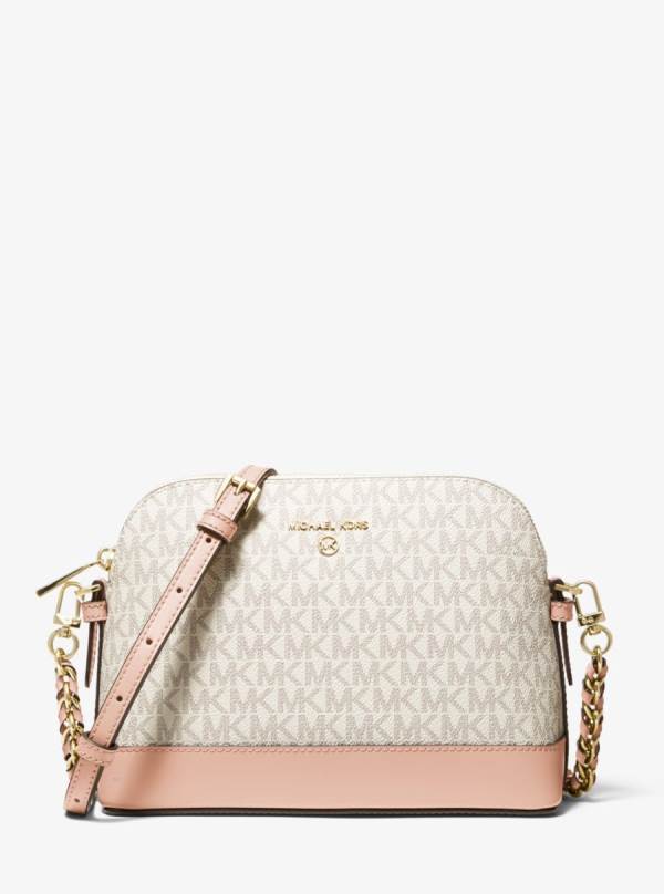 Damske Prenosná Taška Michael Kors Large Logo Dome Ruzove - Kabelky Michael Kors Akcia | YKFWQ-2067